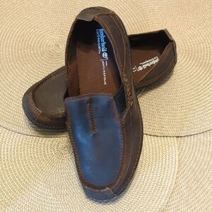 Timberland Brown Leather Loafers Moccasin Style